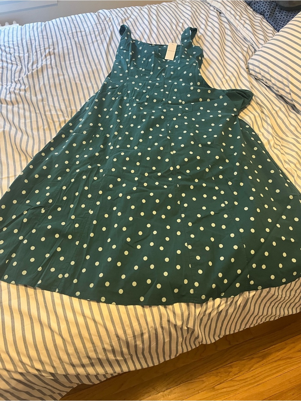 Abercrombie & Fitch Teal Green Polka Dot Sundress - Picture 5 of 6